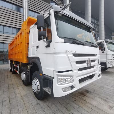 8×4 ruedas motrices Vehículo comercial Camión de descarga con asiento de suspensión de aire y tanque de combustible de 600L