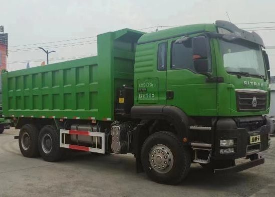 Dirección hidráulica con asistencia eléctrica Color personalizado 6X4 Chasis Sinotruk Camión de descarga