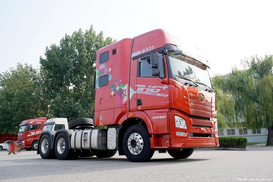 Transmisión manual y tanque de combustible de 400L Tractor de carga pesada de 420 CV con remolque
