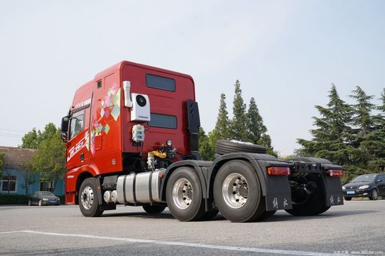 Transmisión manual y tanque de combustible de 400L Tractor de carga pesada de 420 CV con remolque