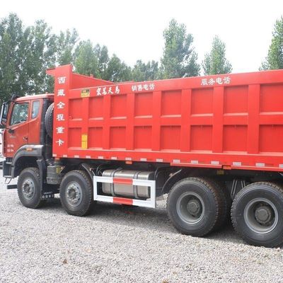 Caja de carga de acero carbono de 21-30 t FAW 8X4 camión con neumáticos y sistema hidráulico de dirección asistida