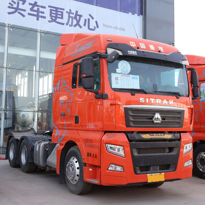 Tractor de GNC con asiento de suspensión aérea de alta capacidad para remolque de carga de carga pesada de 31-40 t