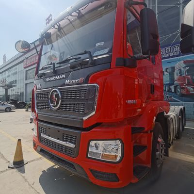 Camión tractor Shacman de tanque de combustible de 400L con transmisión manual y asiento de suspensión neumática