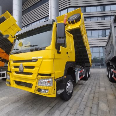 Hovo 6X4 LHD camión de descarga usado con dirección hidráulica asistida y neumáticos sin tubos