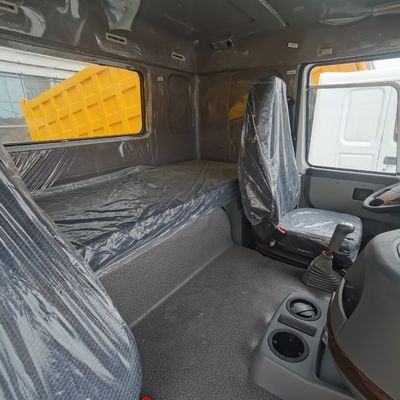 Tractor sinotruck de trabajo pesado con asiento de suspensión aérea y caja de carga de acero al carbono