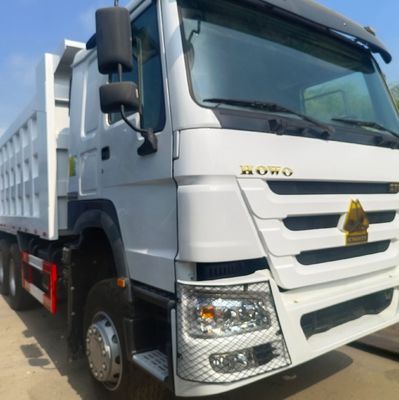 Transmisión manual de 371 CV Haowo 371 camión de descarga usado con chasis y neumáticos Sinotruk
