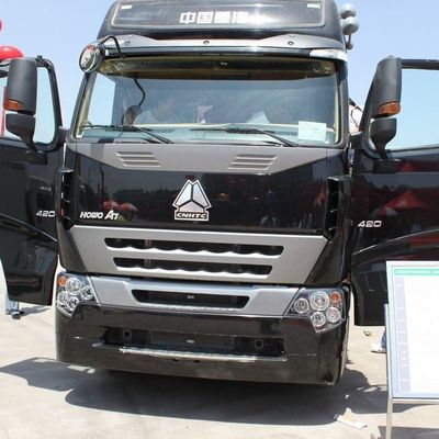 Caja de carga de acero al carbono de 31-40 t HOWO Serie A7 6X4 Camión de remolque de 400 CV con tanque de combustible de 600L