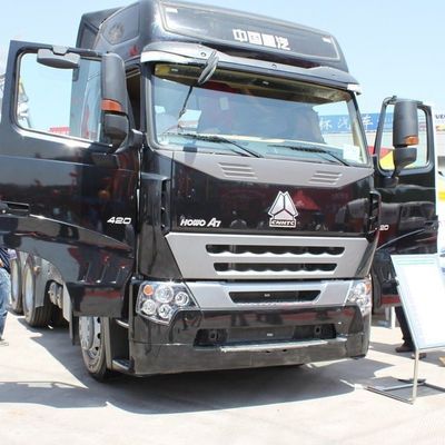 Caja de carga de acero al carbono de 31-40 t HOWO Serie A7 6X4 Camión de remolque de 400 CV con tanque de combustible de 600L