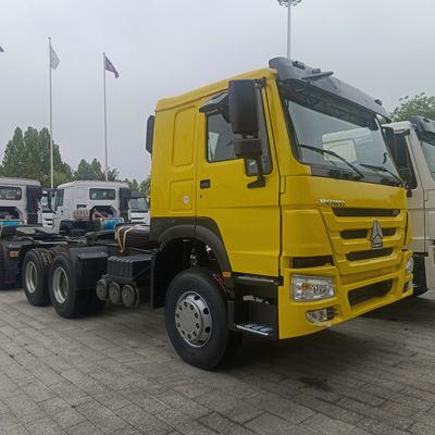 Dirección hidráulica con asistencia de potencia HOWO Tractor de remolque 6X4 Camión de segunda mano