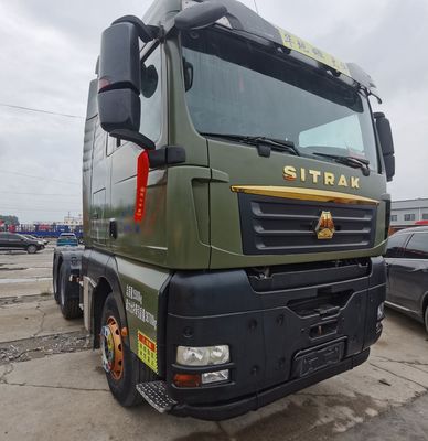 ZZ4257N3247E1H 31-40t Camión pesado usado con tanque de combustible de 1000L y asiento de suspensión aérea