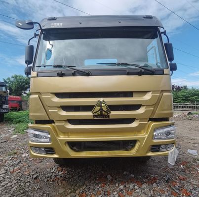 Dirección hidráulica HOWO Camión tractor con asiento de suspensión aerodinámica y depósito de combustible de 400L