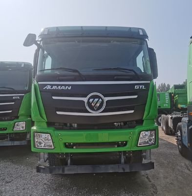 Material de la caja de carga de acero al carbono camión pesado tirador camión de descarga usado con tanque de combustible de 600L