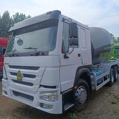 ZZ1257N3647N1 HOWO usado 12m3 380HP camión mezclador de hormigón con asistencia de dirección asistida