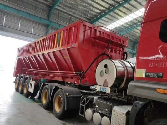 Semirremolque para maíz cacahuetes Trigo Carbón Minerales Auto descarga Transporte de granos