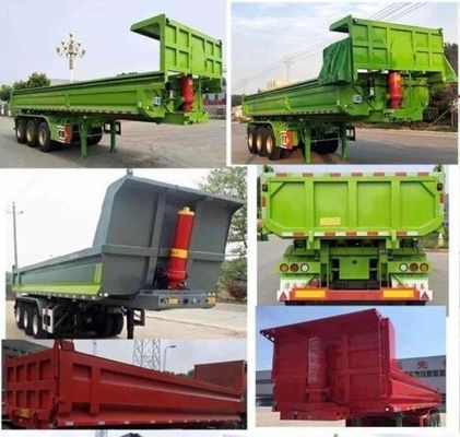 Semirremolque para maíz cacahuetes Trigo Carbón Minerales Auto descarga Transporte de granos