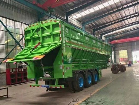 Semirremolque para maíz cacahuetes Trigo Carbón Minerales Auto descarga Transporte de granos