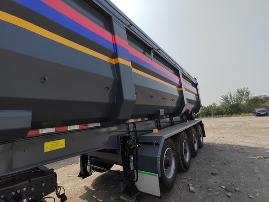 Remolque de transporte de granos auto descargable de color personalizado 8000-9000mm Base de ruedas y más