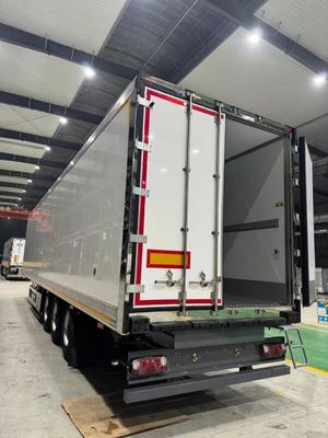 Camión frigorífico de gran capacidad para la entrega de carne y mariscos hecho de acero al carbono