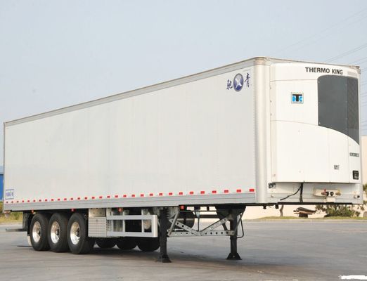 Caja de carga de acero al carbono remolque refrigerado para camiones para el transporte seguro de mariscos y carnes