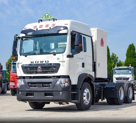 Sinotruk HOWO Cnl Cabeza de tractor de GNL para remolque de semirremolque 6×4 Rendimiento de la rueda motriz