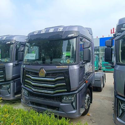6 meses HOWO 6X4 camión tractor de GNL con dirección hidráulica y transmisión automática