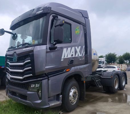 540HP HOWO 6X4LNG Transmisión automática Tractor Camión de transporte con moneda estadounidense