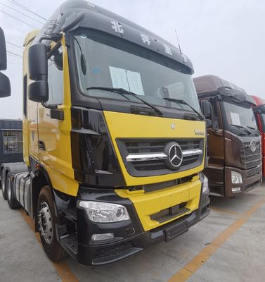 Material de acero al carbono 6X4 camión tractor Beiben con sistema de dirección hidráulica
